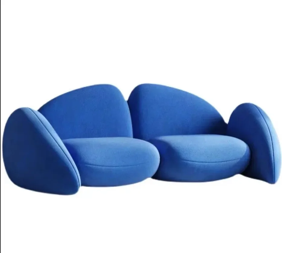 

Irregular fabric sofa, modern and minimalist small unit living room, straight row technology fabric, creative and high-end sofa