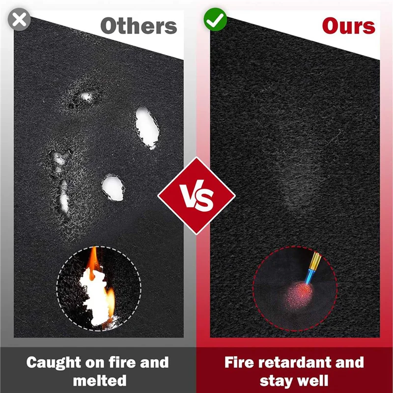 

ABKS-Carbon Felt Welding Blanket Fireproof - 4 Packs 20X36inch Heat Resistants Fabric 1800°F High Temp Insulation Pad