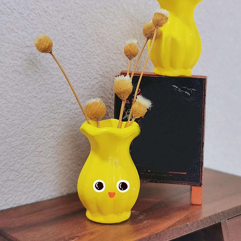 

Mini Ceramic Vase Mini House Decoration Durable Artistic Desktop Flowerpot Ornament House Vase Desktop Miniature