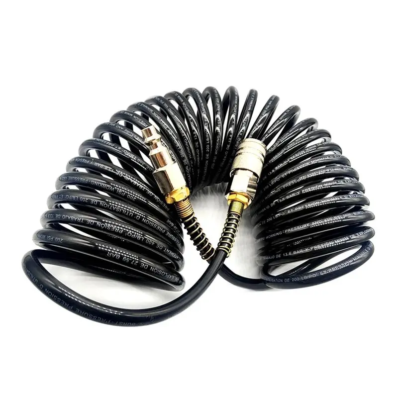 Special Offer~1/4NPT Pneumatic Adapter Quick Coupler Inflating Coil Air Hose Compressor Air Pressure Hose Quick Connector 5Mmx8m