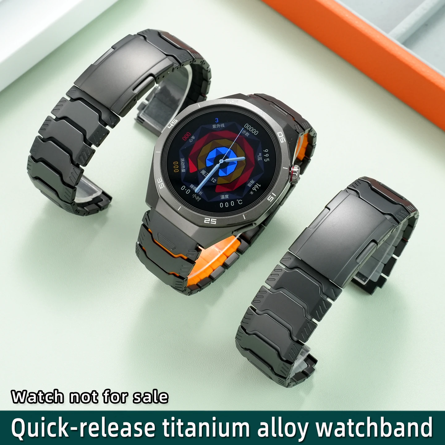 

New titanium alloy watchband for men, fashionable quick-release universal bracelet, titanium watch accessory 22mm