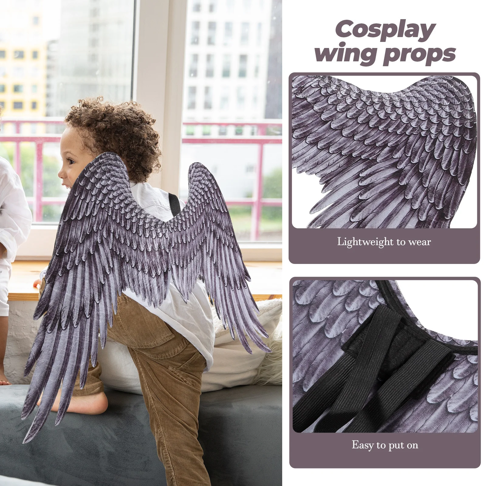 

Cosplay Angel Wing Party Prop Stage Performance Accessory Lightweight Comfortable Good Looking Photo Taking Gift