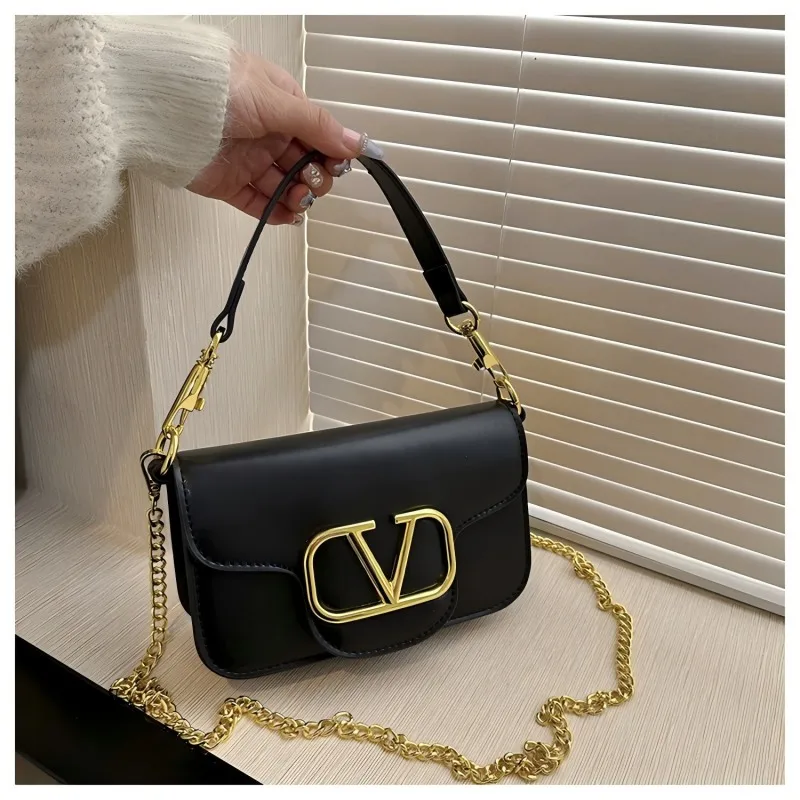 Tas in designerstijl - nieuw model 2025, modieuze en elegante damestas - klassieke high-end crossbodytas - kettingtas