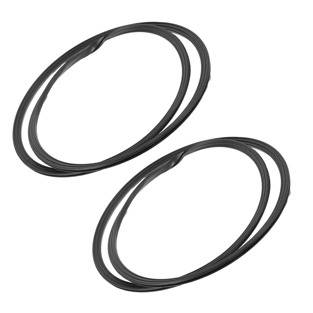 

2 Pcs Barber Chair Replacement Rings Floor Protective Rubber Hydraulic Base Gasket Protection for Salon Black Protector