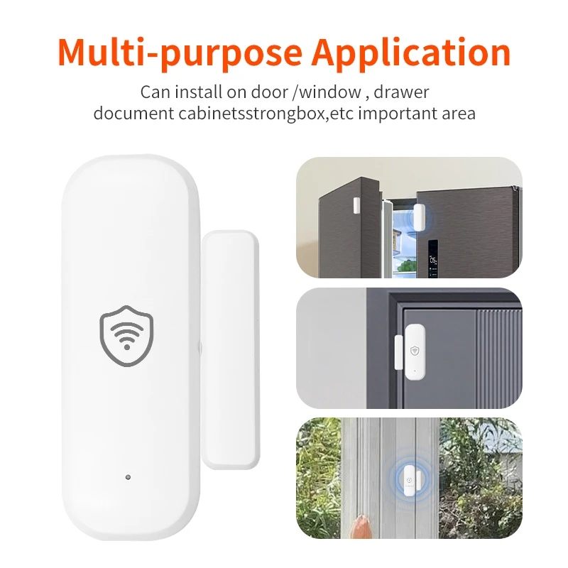 Zigbee WiFi Door Sensor Window Contact Open Close Home Alarm Smart Life Products Tuya App Remote Control Compatible With Alexa