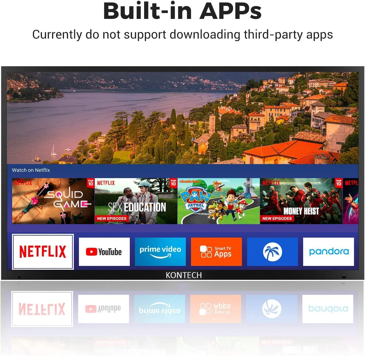 تلفزيون ذكي مقاوم للماء مقاس 43 بوصة بدقة 4K UHD لعام 2025 - تلفزيون من الدرجة التجارية الخارجية مع تصنيف IP65