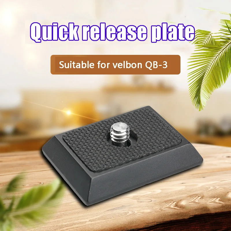 

Metal Quick release plate for Velbon qb-3 QHD-41Q QHD-33Q QHD-51Q QHD-43Q QHD-U4Q QRA-3