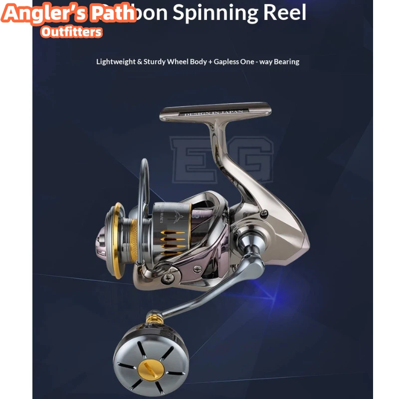 

Eagle 2026 New Eg Carbon Gapless Spinning Fishing Reel Full Metal Hollow Spool Long Cast Fishing Tackle For Outdoor Anglers