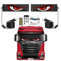 2PCS Devil Eyes Light For Car Window Flexible LED Display Screen Panel Demon Dynamic Big Eye Lights For Windshield