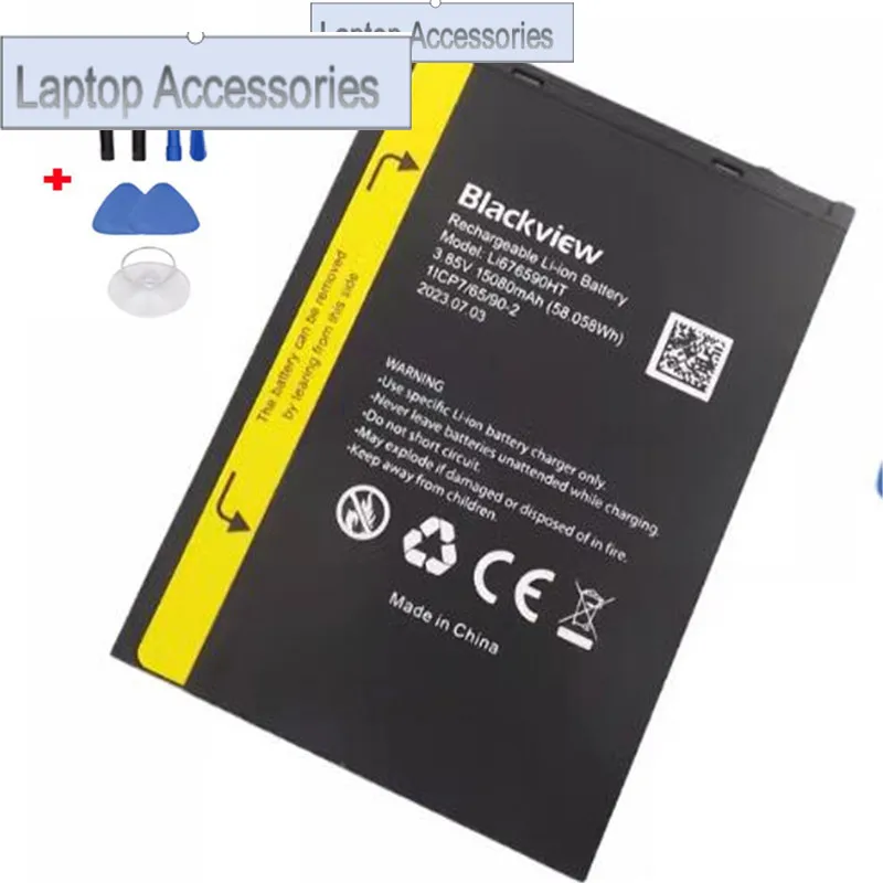 F HJ  In Stock 100% original for Blackview BV9300 Battery 15080mAh  production date For Blackview Li676590HT Battery