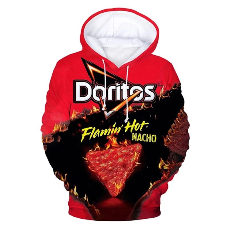 Hoodies Potato Chips Snacks Bag Funny 3d Printed Sweatshirts Men Women Hooded Oversized Hoodie Kids Pullover Coat
