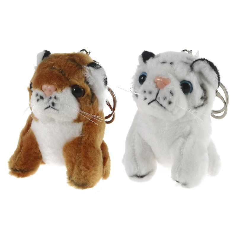 Animale con bastone per bambola Mini tigre seduta giocattoli peluche per bambini per regalo creativo