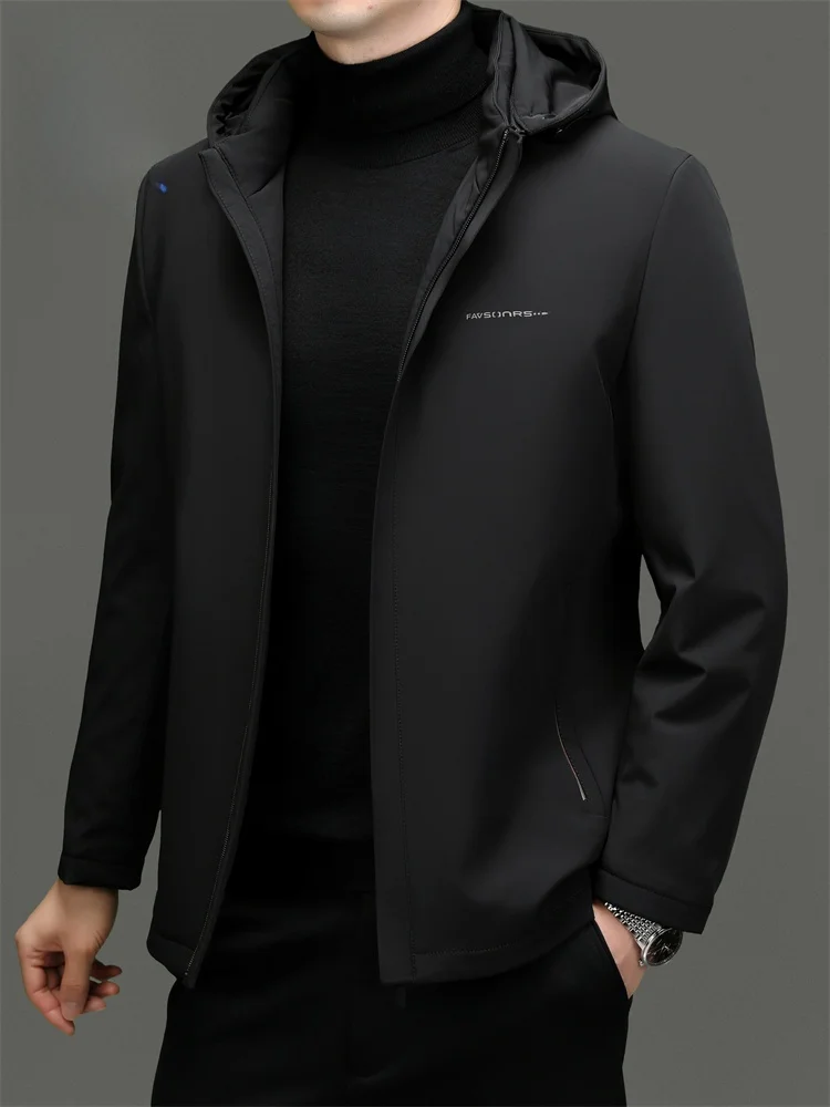 

Мужская легкая повседневная осенне-зимняя куртка-пуховик со съемной внутренней хлопковой подкладкой для мужчин среднего и старшего возраста