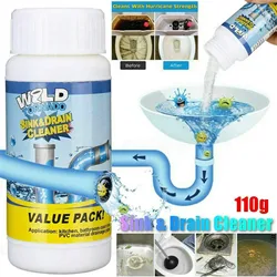 Household Wild Tornado Powerful Sink & Drain Cleaner Quick Foaming High Efficiency Remover Toilet Clogging Cleaning Tool #40