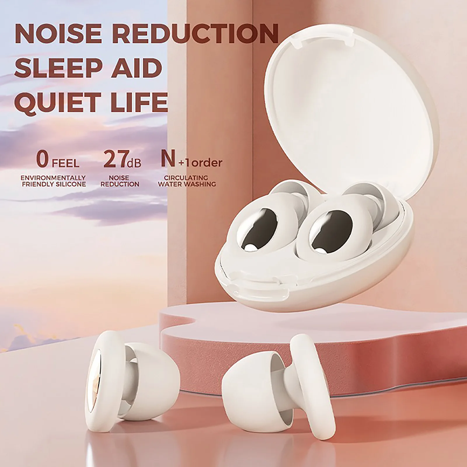 Quiet Ear Plugs for Sleeping Noise Reduction Super Soft Reusable Hearing Protection Anti noise earplugs for Concerts Travel Work