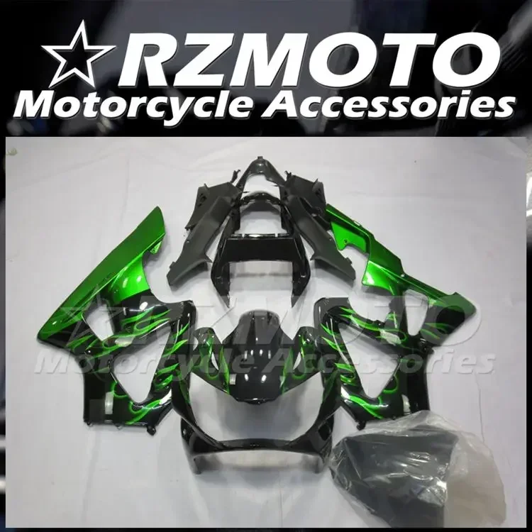 4Gifts New ABS Motorcycle Fairings Kit Fit for HONDA CBR900RR 929 2000 2001 00 01 CBR929 Bodywork Set Green Flame