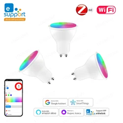 Ewelink-スマートLED電球,gu10 zigbee,wi-fi,rgb,cw,ww,アプリケーション制御,alexa,google,yandexで動作