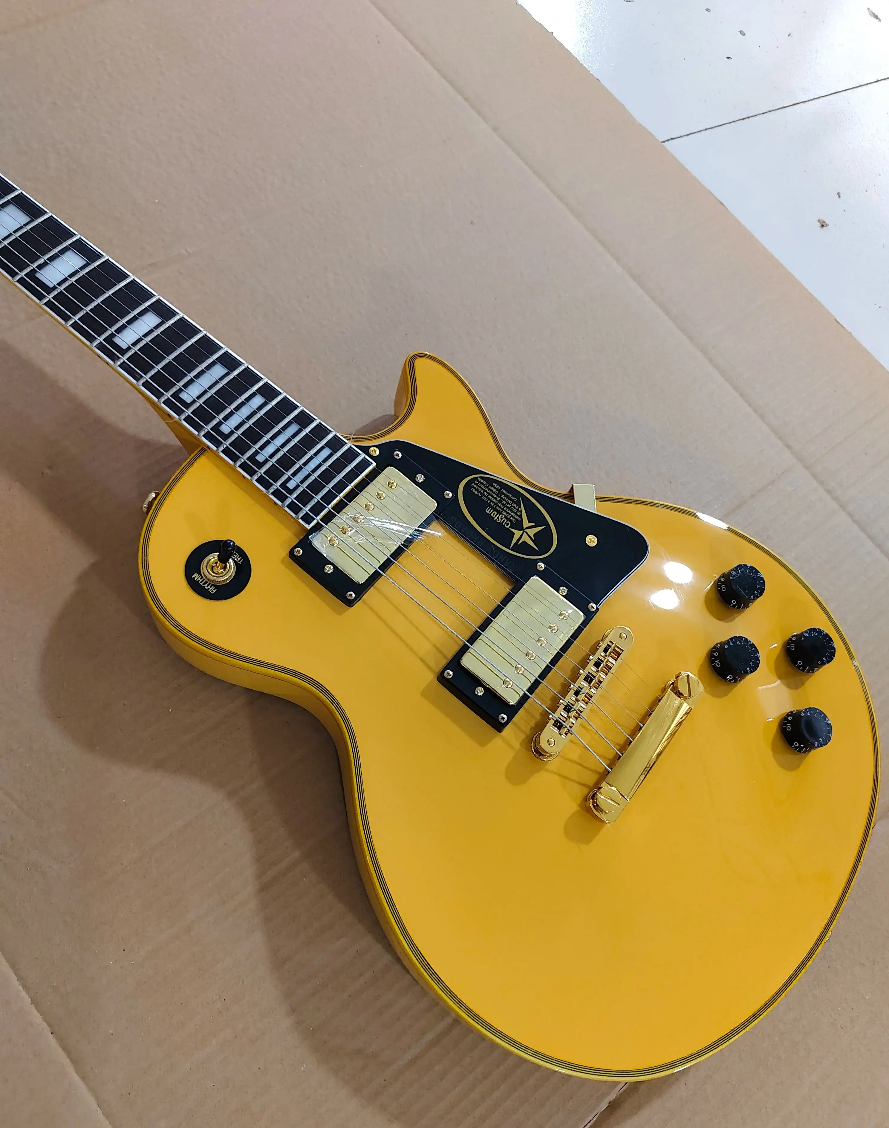 

In Stock New Arrival Cnbald Randy Rhoads Electric Guitar ABR-1 Tune-O-Matic Bridge Top Quality In Yellow