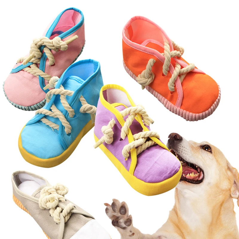 Pet Chew Toy for Small Large Dogs Shoes Shape Squeaky Toy Durable and Safe Dog Playing Toys Dog  Chewing Playing Supplies