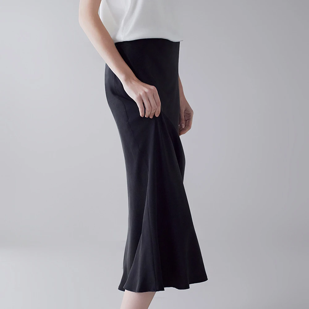 Jxwatcher Women 100% Real Silk Skirt Luxury Natural Mulberry Silk Skirts 2026 Spring Mermaid Long Skirt Lady Summer Bottoms New