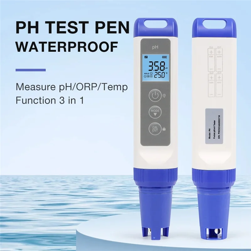 HIM-PH ORP Temp Meter 3 In 1 Professional Water Quality Monitor Tester For Aquaculture Aquarium Drinking Water