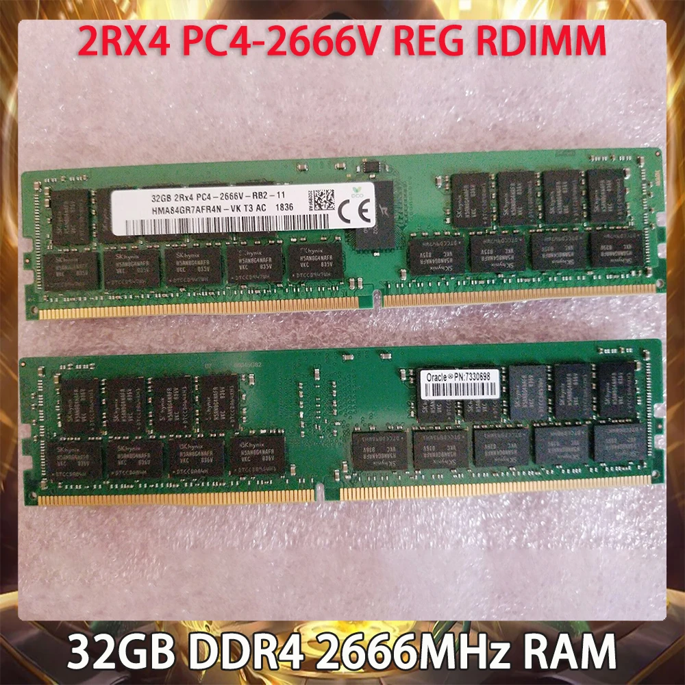 1 Pcs RAM 32GB DDR4 2666MHz 2RX4 PC4-2666V REG RDIMM For SK Hynix Server Memory