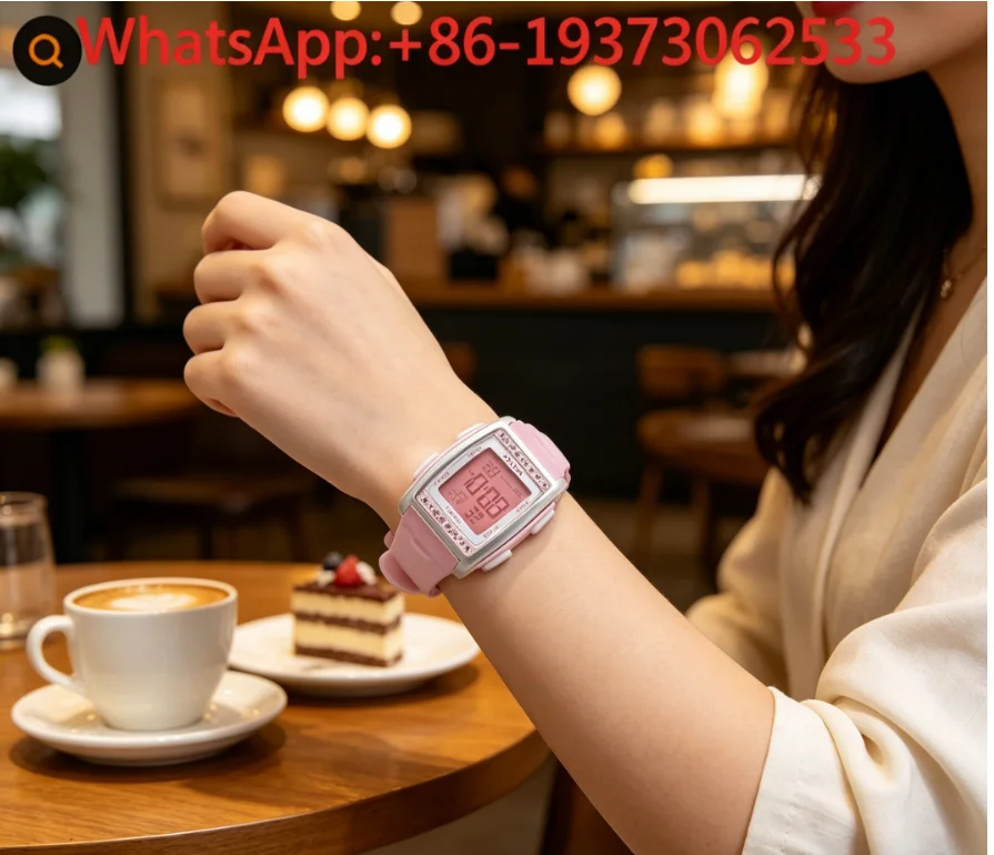 

Stylish Simple Luminous Electronic Watch Waterproof Multifunctional Sports Wristwatch for Girls Ladies Students