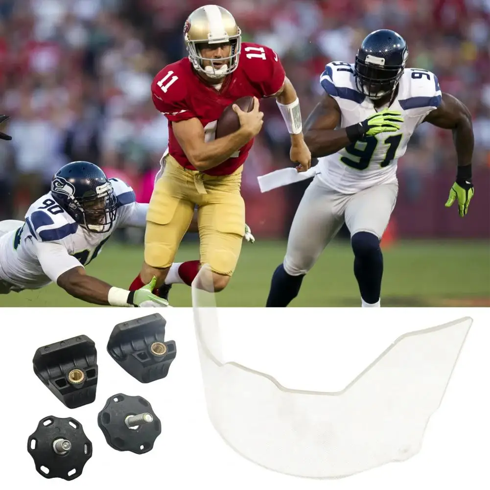 Football Visor For Youth Adult Football Helmet Eyeshield Visor Scratch Resistant Facial Protection Visor For Football Sports