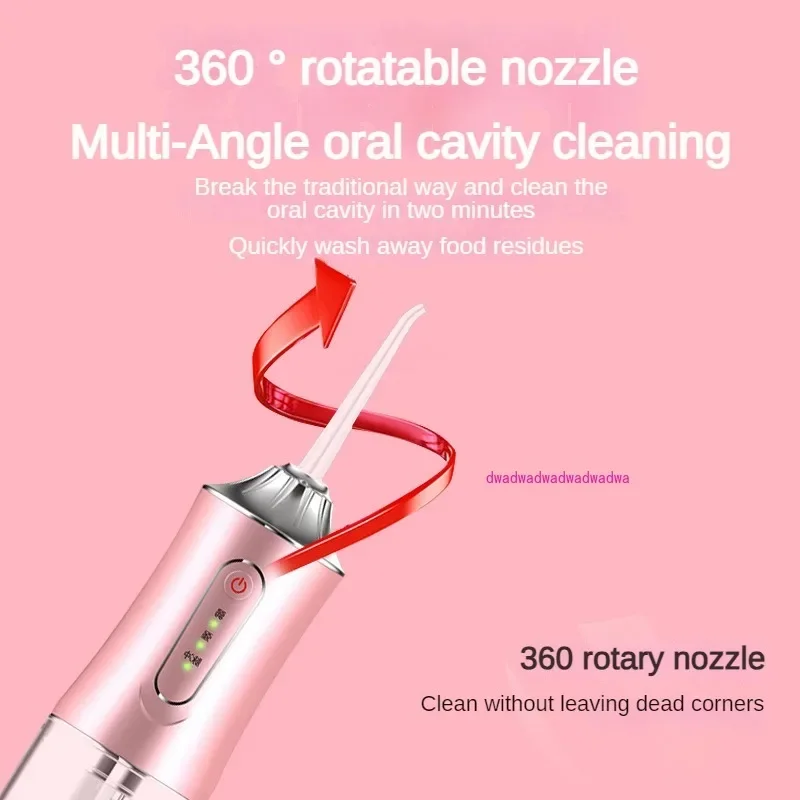 Electric Oral Irrigator Dental Water Jet Flosser Portable Mouth Washing Machine Teeth Whitening Cleaning 220ML 3 modes IPX7 Home