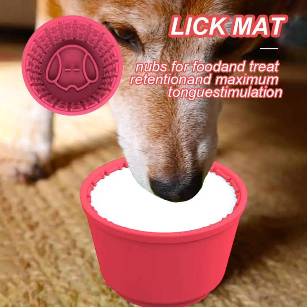 Dog Slow Feeder,Silicone Lick Bowl,Dog Licking Mat Treat Dispenser,Anti-Choking Pet Slow Eating Bowl,for Small Medium Large Dogs