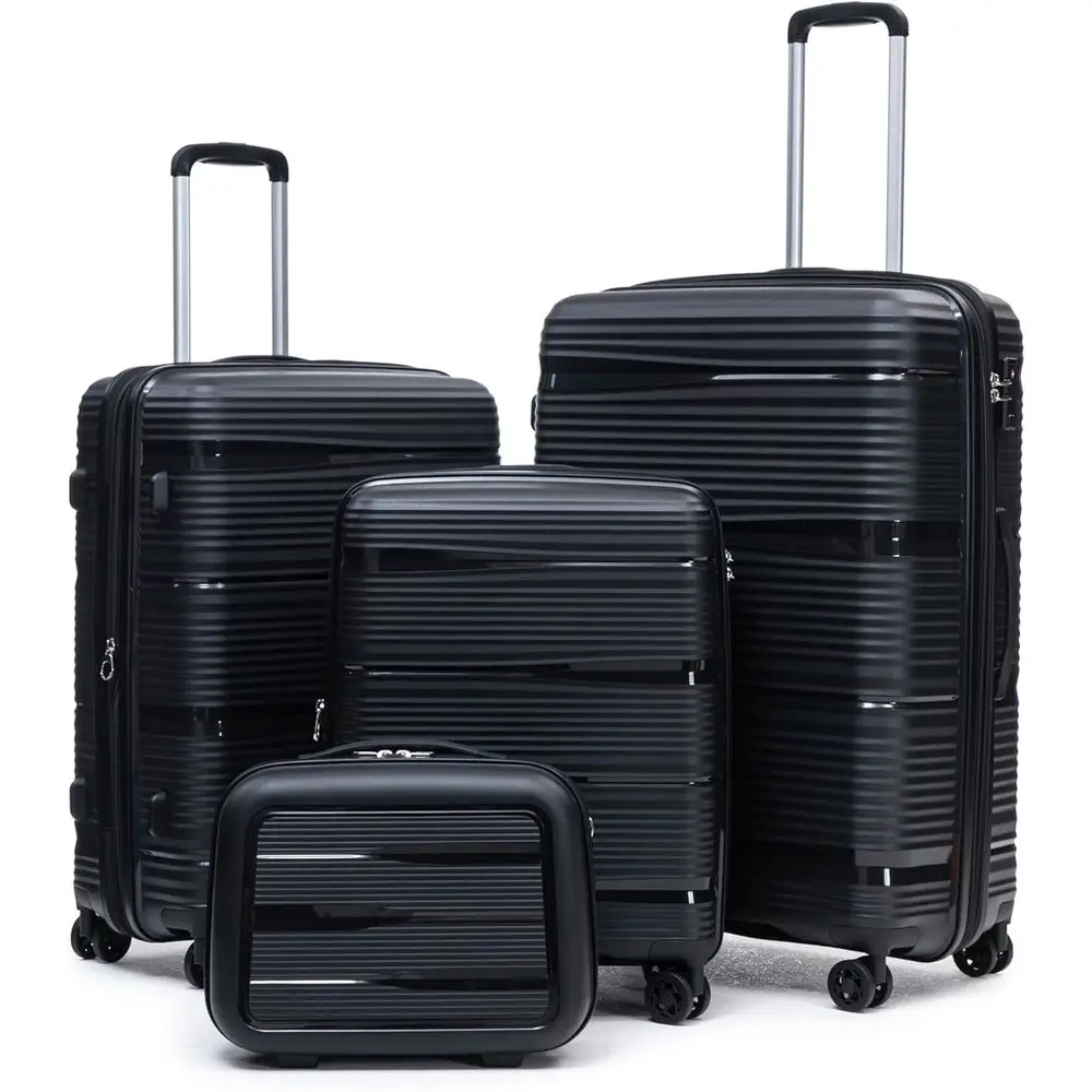 

4-Piece Expandable Hardside Spinner Luggage Set - Lightweight 28/24/20/16 Inch Cases with TSA Lock & Telescopic Handle