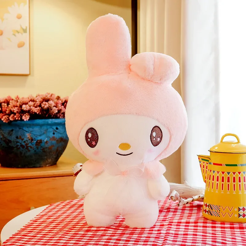 25cm Sanrio Kuromi Pluszowe zabawki Poduszka Kawaii Anime My Melody Pluszowa lalka Kreskówka Kuromi Wypchana lalka Sofa Poduszka Dziewczyny Prezent świąteczny