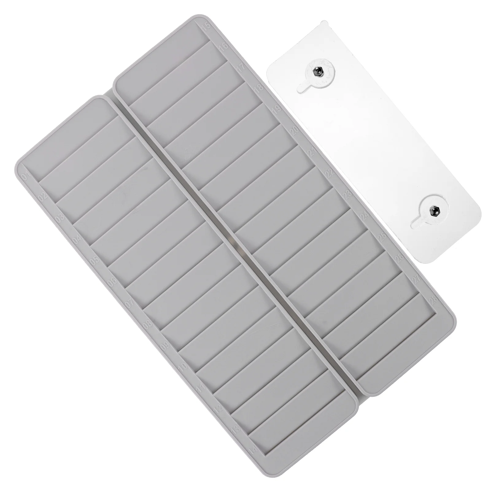 Grey Clock Card Holders Material Rack White Labels Office Attendance Supply Partition 28-slots Cards Staff