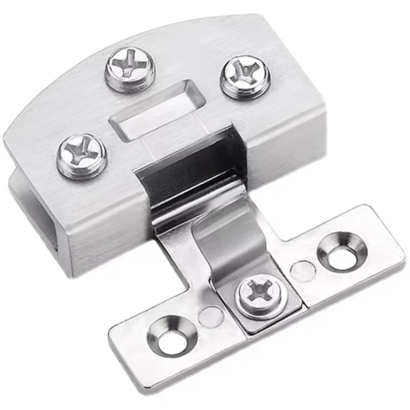 Glass Door Hinge Clamps Stainless Steel Wine Cabinet Bread Cabinet Cupboard Cabinet Gate Clip Door Hinges for 5-7mm8-10mm