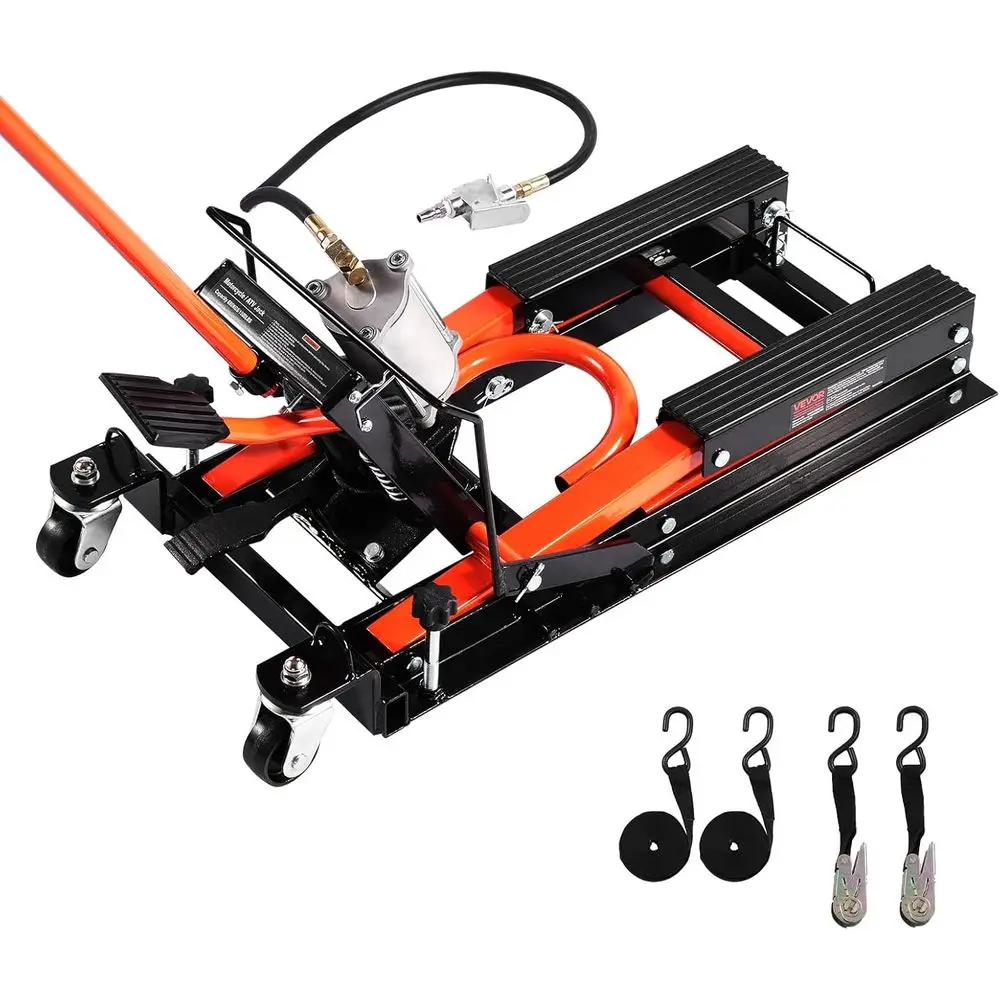 

Мощный подъемник для мотоциклов грузоподъемностью 680 кг, диапазон высоты 104-381 см, съемный пневматический домкрат, подходит для мотоциклов, квадроциклов и...
