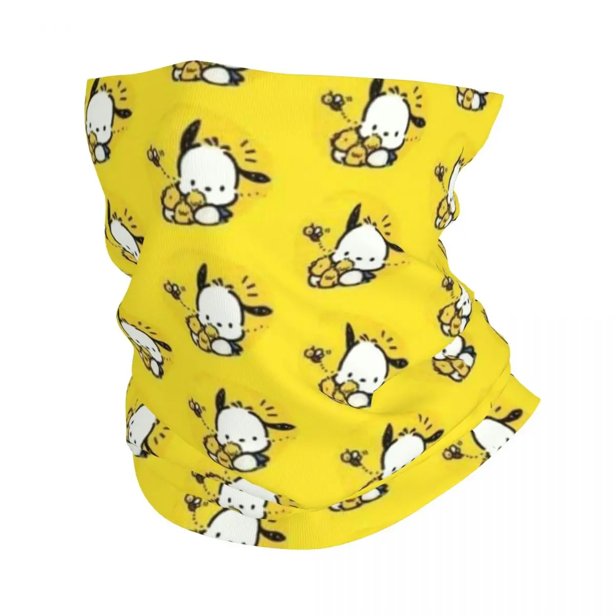 Custom Pochacco Pattern Bandana Neck Warmer Men Women Winter Ski Tube Scarf Gaiter Kawaii Classical Face Cover