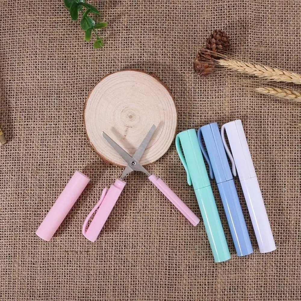

Creative Multifunction Stationery Pen Shape Scissors Folding Scissors School Office Supplies Paper-Cutting Art Tool