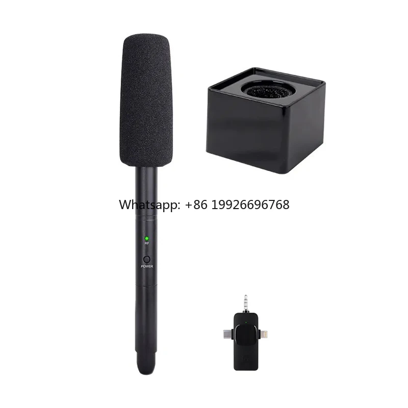 

Wireless Interview Microphone Mobile SLR Camera Dedicated to NewsReporters Outdoor Street Noise Cancelling Cordless Microphone