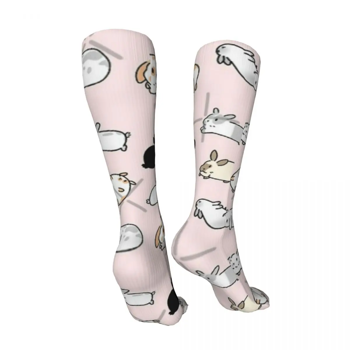 Calze per adulti Bunny Rabbits elastiche per modelli personalizzati di media spessore abbinati quotidianamente