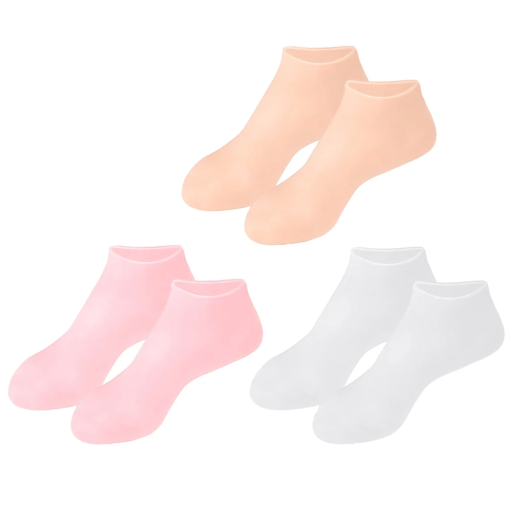 

3Pairs Moisturizing Socks For Dry Cracked Skin Reusable Foot Anti-Cracking Socks Foot Protection Supplies Elastic