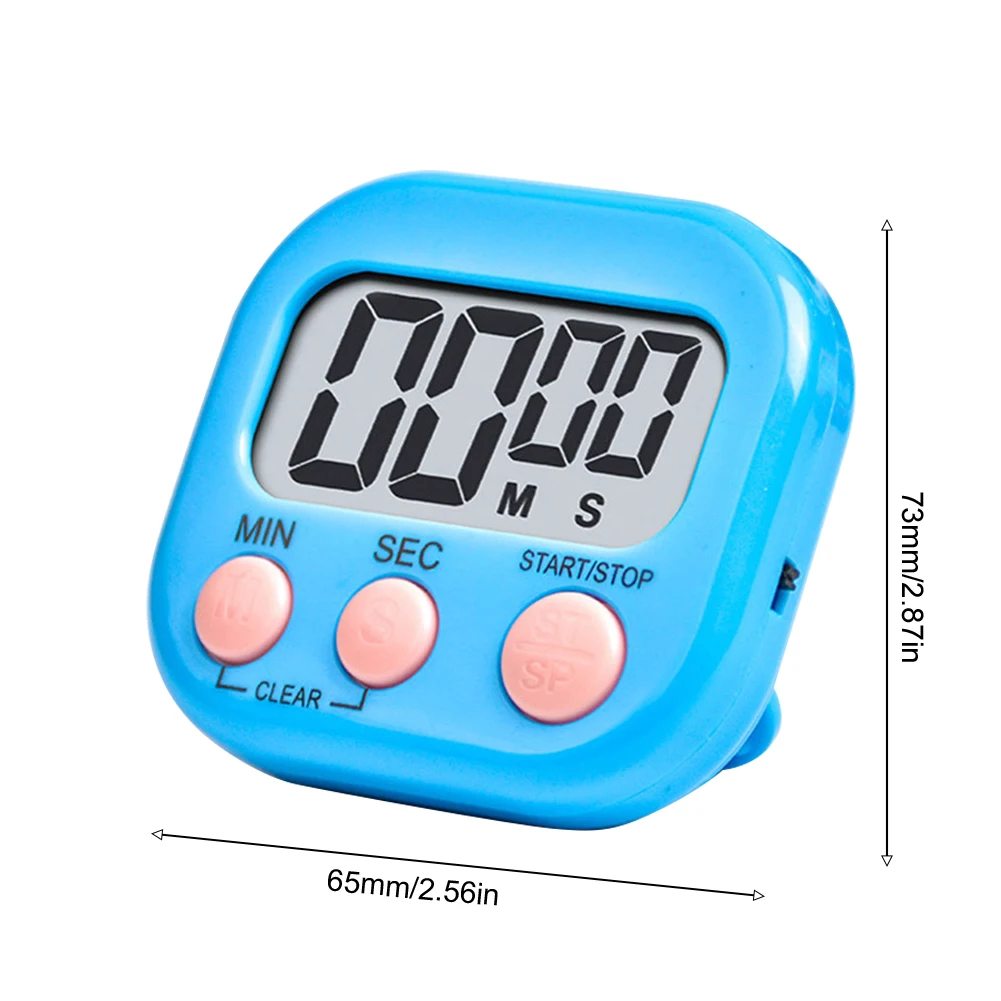 4 قطعة المغناطيسي الرقمية المطبخ الموقت ساعة LCD الرياضة ساعة تنبيه تذكير مؤقت تنازلي ساعة توقيت للطبخ دش الخبز #6