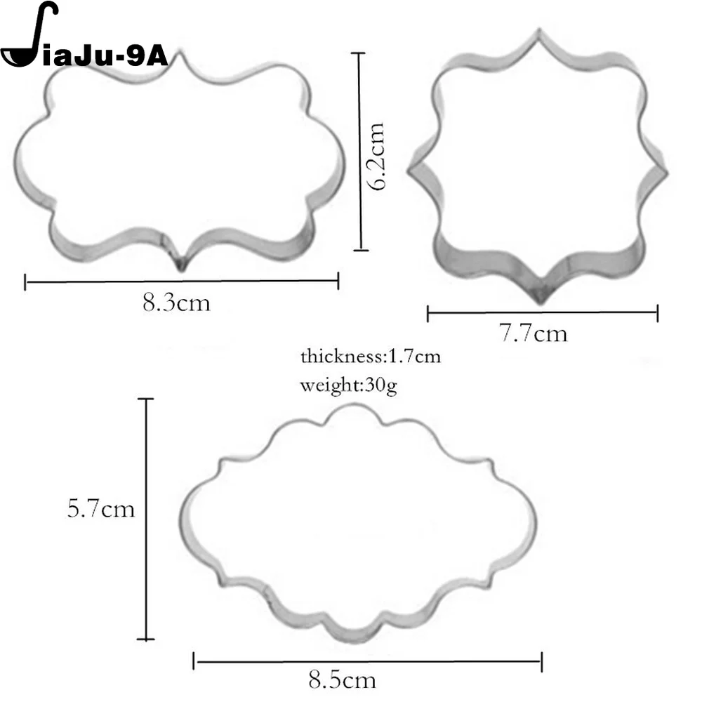 3Pcs EID MUBARAK Cookie Cutter Ramadan Decor Pastry Fondant Biscuit Mould Chocolate Handmade Mould Ramadan Cake Baking Tools