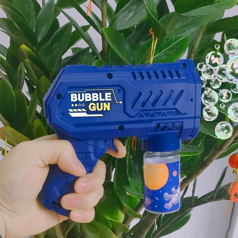 10홀 어린이 전동 총 로켓 비눗방울 자동 버블 머신 버블건 아이들 여름 야외 비눗방울 장난감