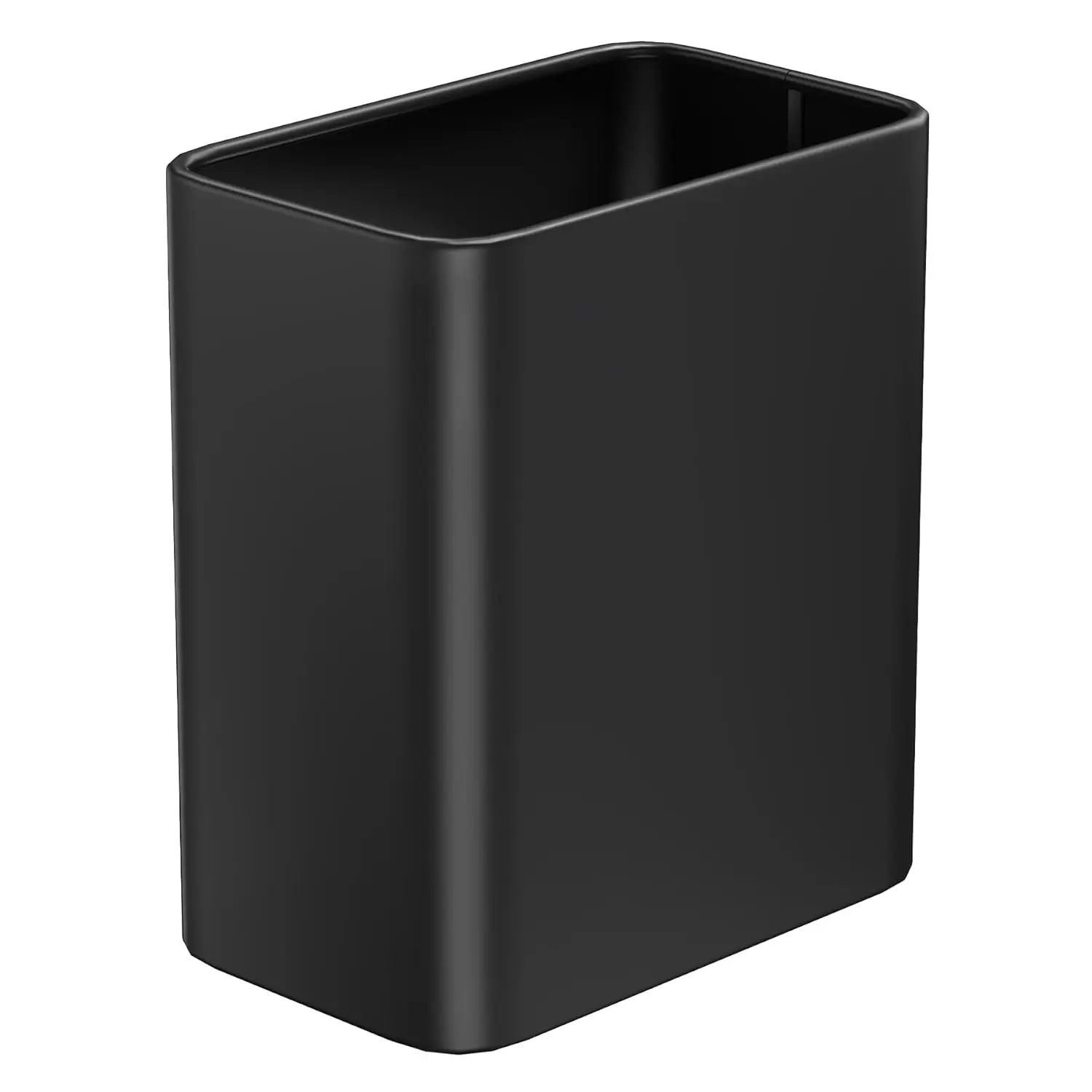 

Small Metal Trash Can, 2.1 Gallon Matte Black Wastebasket for Bathroom, Office, Under Sink
