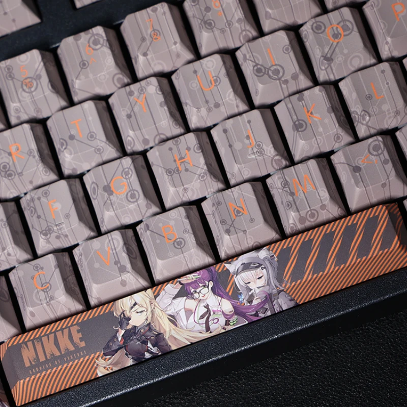 108keys/Set  NIKKE:The Goddess of Victory PBT Anime Games Keycaps for DIY Mx Switch Mechanical Gaming Keyboard