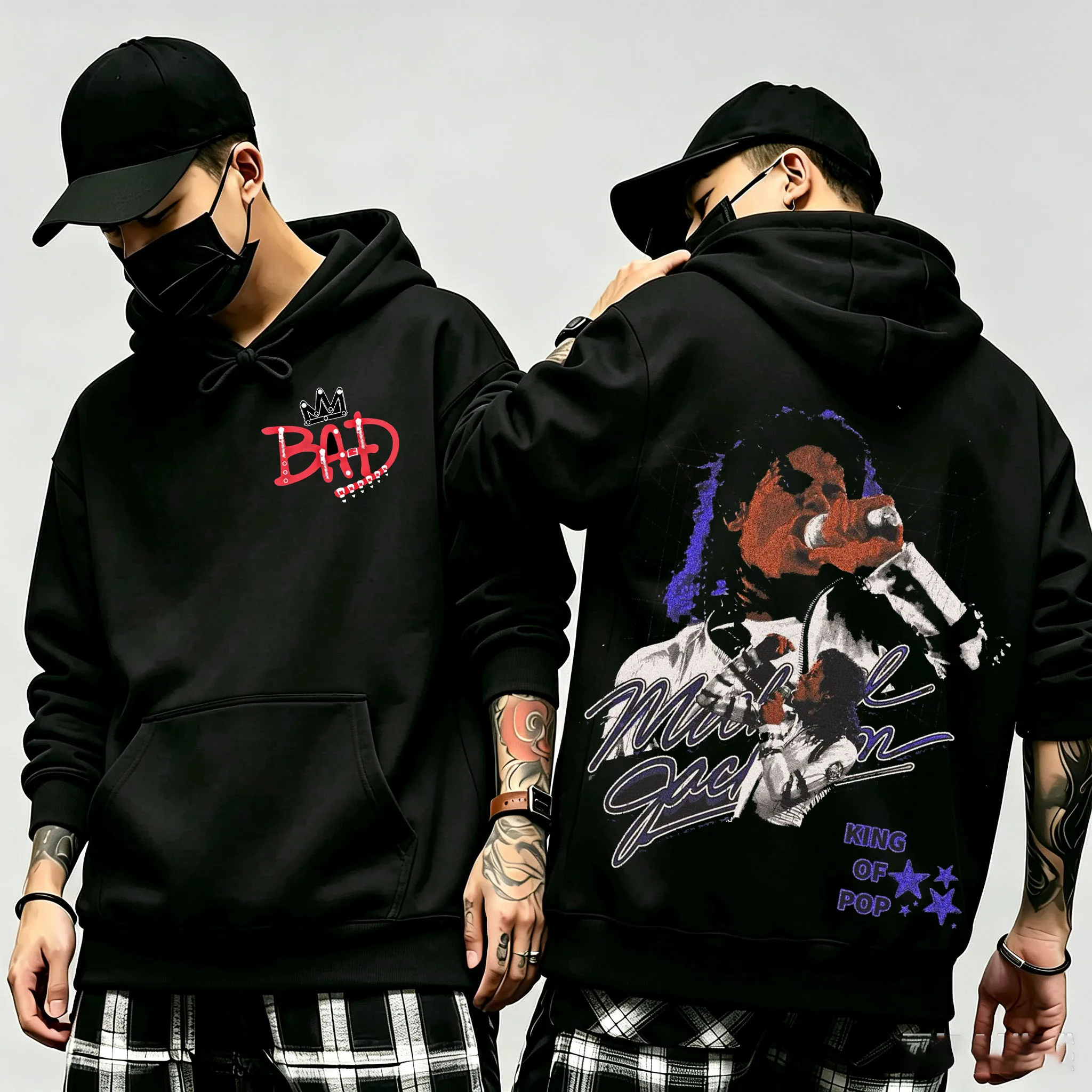 Rock Singer Michael Jackson Merch Hoodies Men Women Fashion Vintage Hooded Sweatshirts High Quality Fleece Oversized Pullovers