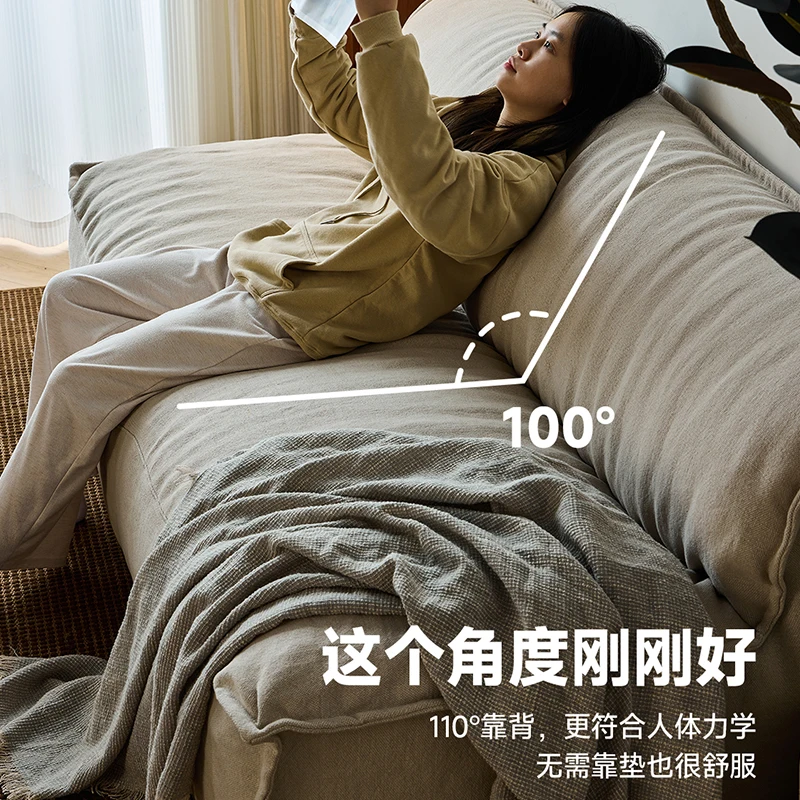 Divano in tessuto sfoderabile e lavabile per tre persone