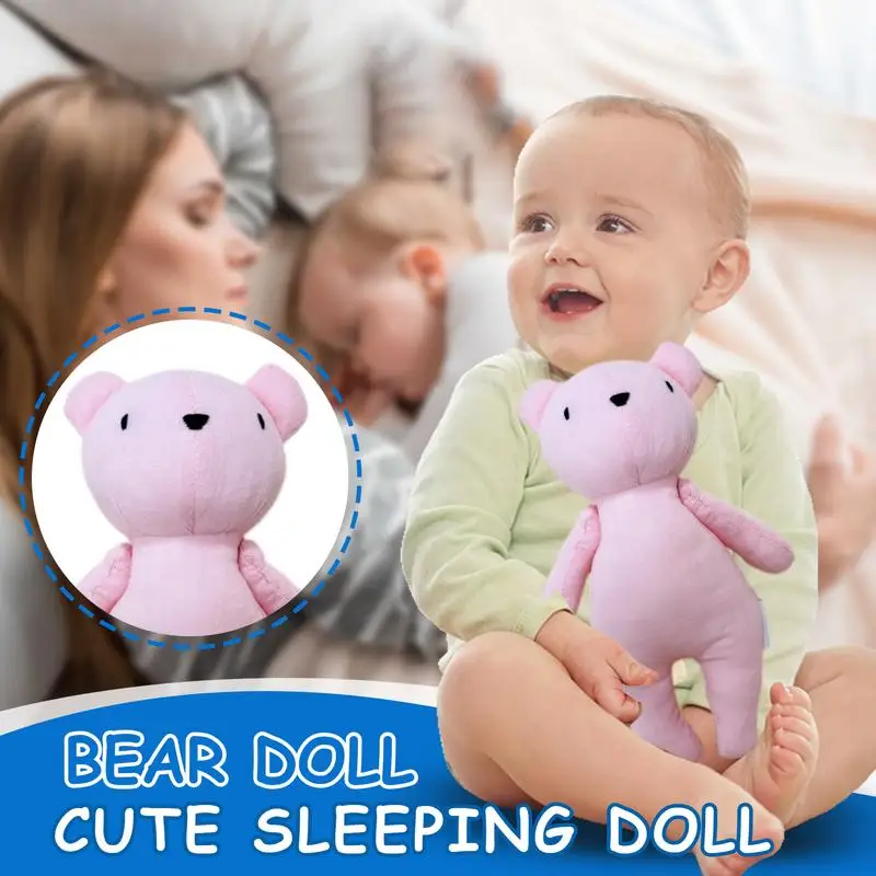 Kids Sleep Bear Doll Zmywalne bawełniane lalki Bear Towarzysz do spania Ozdoby do pokoju dziecięcego Materiały do salonu Dormitorium Sypialnia Samochód