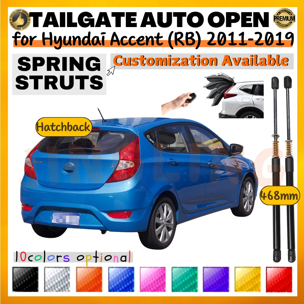 

Qty(2) Trunk Struts with Spring for Hyundai Accent (RB) Hatchback 2011-2019 Rear Tailgate Boot Lift Supports Shock Absorbers