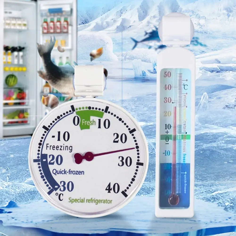 Accurate Fridge Thermometer Suction Cup Temperature Gauge For Freezer Refrigerator Monitoring Home Supplies